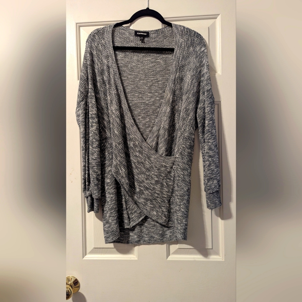 Gray Knit Women's Sweater